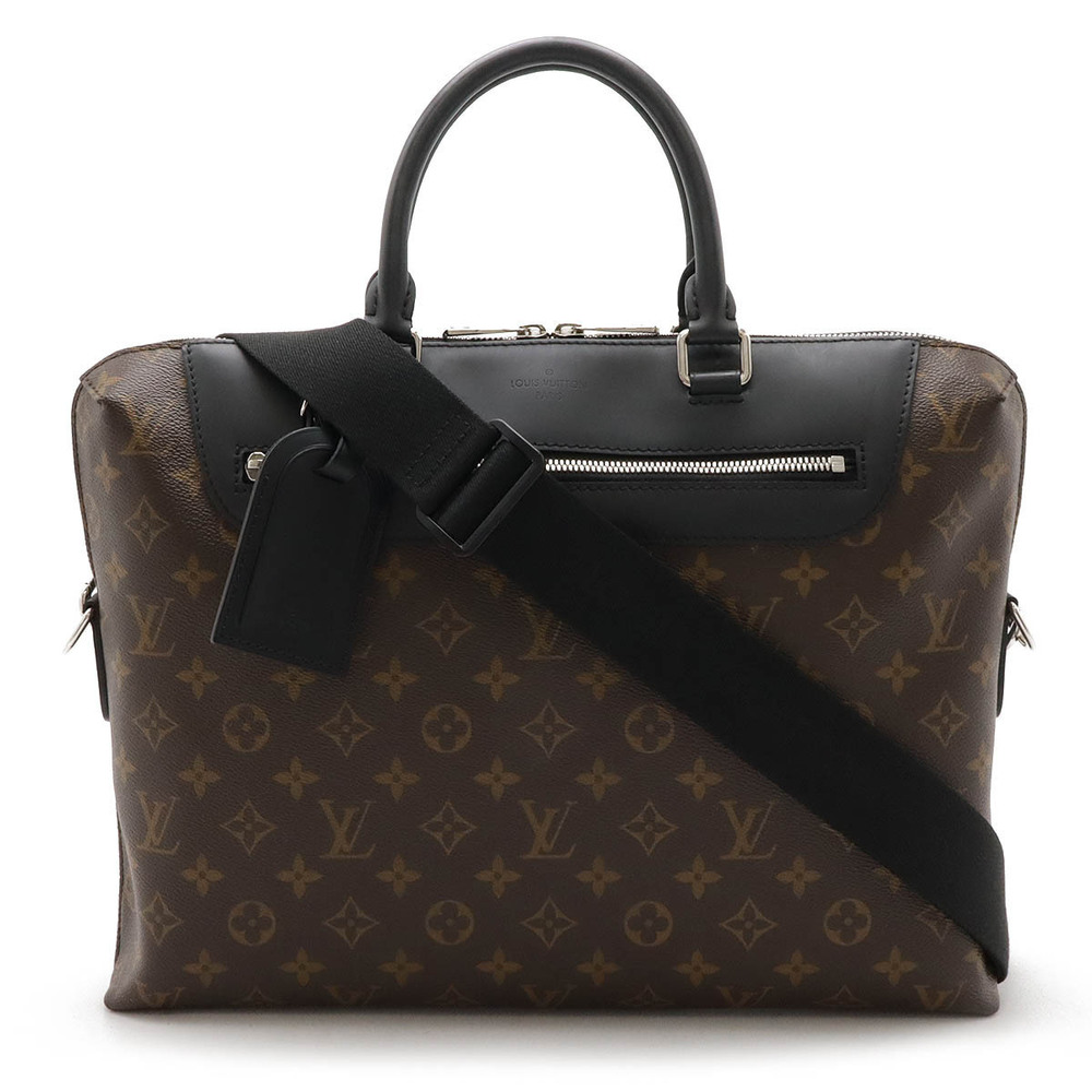 LOUIS VUITTON Monogram Macassar Brown PDJ Port Jour NM Business Bag